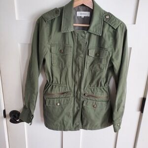 Quince Organic Cotton Twill Field Jacket Olive Green Utility Womens S W-JKT-12